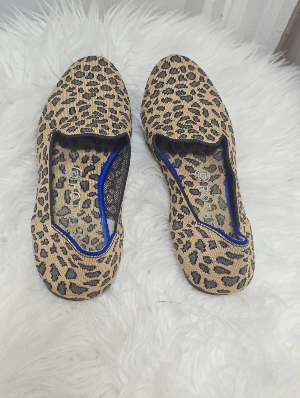 Rothy's The Loafer Women's Leopard Print Knit Slip On Shoes Flats Size 9 - Picture 5 of 7